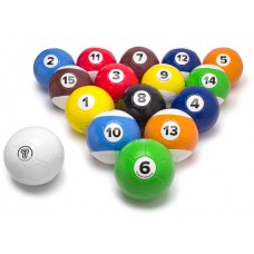 Football billiard - 16 balls including ball bag