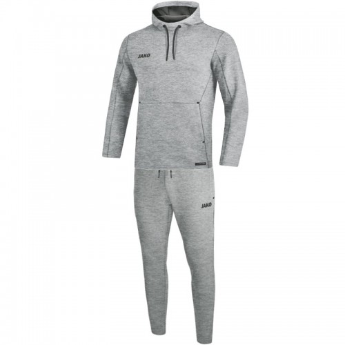 Jogging suit Premium Basics with hooded heather gray