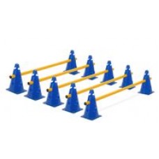 Cone Hurdles Set of 5 Colours Height 23 cm Blue