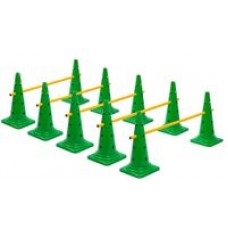 Cone Hurdles Set of 5 Height 52 cm Green